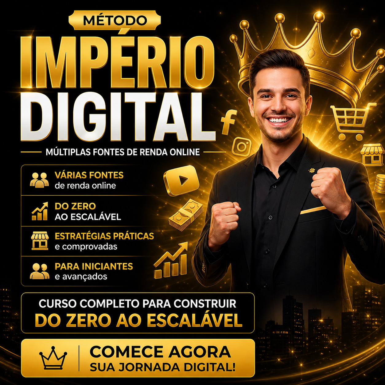 Método Império Digital — múltiplas fontes de renda online